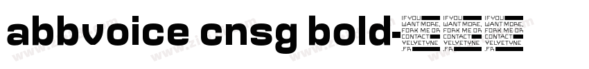 abbvoice cnsg bold字体转换